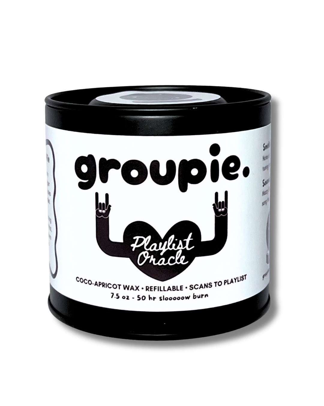 Playlist Oracle divination candle with white wax