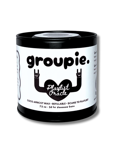 Playlist Oracle divination candle with white wax